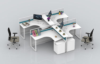 L And T Shape Aluminum Work Partition , Modern Cubicle Modular Office Workstation