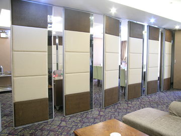 Foldable Removable Soundproof Partition Wall 65mm Thickness PU Leather Surface