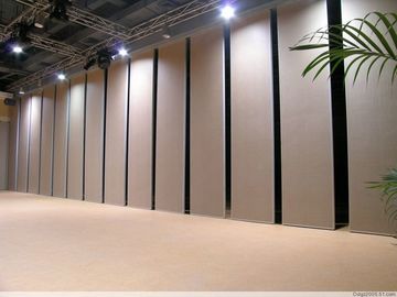 Top Hanging 100 Mm Fabric Surface Movable Sliding Partition Walls For Restaurant