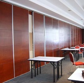 Movable Ceiling Track Sliding Folding Soundproof Wood Partition Door For Banquet Hall