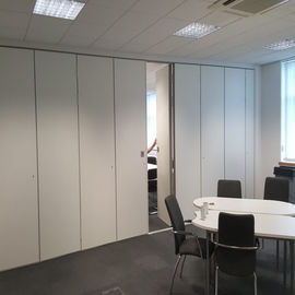 Top Hanging 65mm Melamine Surface Office Partition Wall / Acoustic Movable Walls