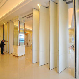 Folding Removable Soundproof Partition Wall 85mm Thickness Melamine Surface