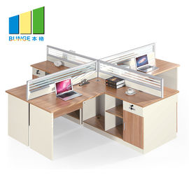 4 Seat Office Furniture Partitions With Powder Coated Finish 5 Years Warranty