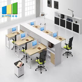 4 Seat Office Furniture Partitions With Powder Coated Finish 5 Years Warranty