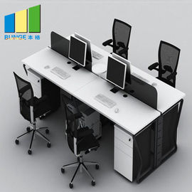 Fashion Office Furniture Partitions / Office Workstation Table With 1.5mm Thickness Steel Leg