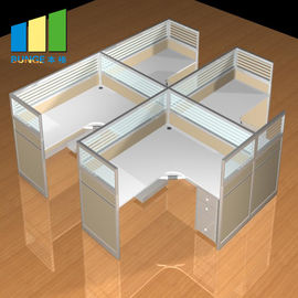 Fashion Office Furniture Partitions / Office Workstation Table With 1.5mm Thickness Steel Leg