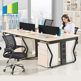 Fashion Office Furniture Partitions / Office Workstation Table With 1.5mm Thickness Steel Leg