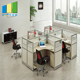 Fashion Office Furniture Partitions / Office Workstation Table With 1.5mm Thickness Steel Leg