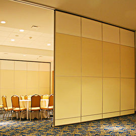 Convenient Leather MDF Fabric Banquet hall Folding Partition Walls Movable On Wheels Push And Pull