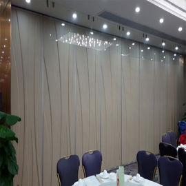 Banquet Hall Acoustic Wooden Collapsible Partition Walls With Double Pass Door