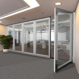 Movable Fireproof Seperation Wall / Office Tempered Glass Partition Walls