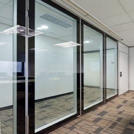 Movable Fireproof Seperation Wall / Office Tempered Glass Partition Walls