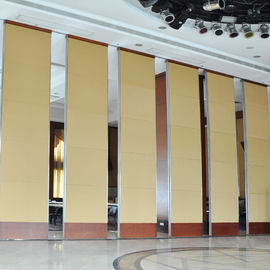 Aluminum Profile Wooden Panels Movable Partition Wall For Hotel 3 Years Warranty