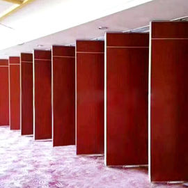 Melamine Board Folding Partition Walls For Five Star Hotel / Soundproof Sliding Room Dividers