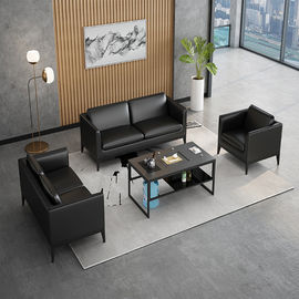 Elegant Office Furniture Partitions / Meeting Room Leather Chair Set