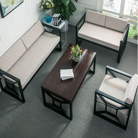 Durable Fabric Office Furniture Sofa  With Stainless Steel Legs For Rest Area