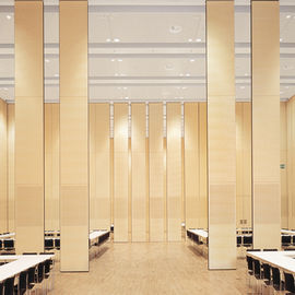 Wood Sound Absorption Flexible Sliding Partitions Walls 85mm For Office And Meeting Room