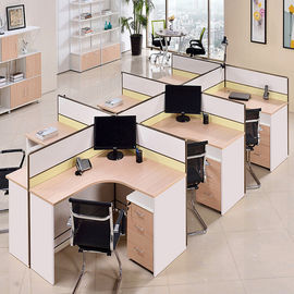 Open L Shape Call Center 4 Person Office Cubicle Size 1200*600*1200 Mm