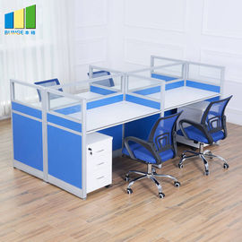 Commercial Office Furniture Partitions / MFC Panel 4 Seater Conference Table