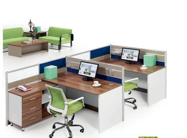 Adjustable 4 Person Office Workstation / Modular Office Furniture Cubicles