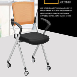 Foldable And Stackable Meeting Room Backrest Mesh Office Chair With Nylon Five Star Base