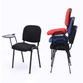 Blue Ergonomic Office Chair , Meeting Room Or Visiting Room Chairs Without Wheels