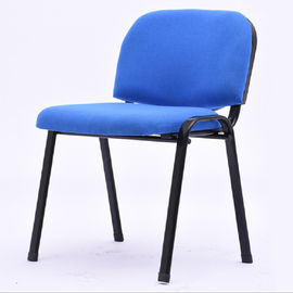 Blue Ergonomic Office Chair , Meeting Room Or Visiting Room Chairs Without Wheels