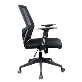 High Back Black Mesh Office Chair / Ergonomic Swivel Chair With Headrest