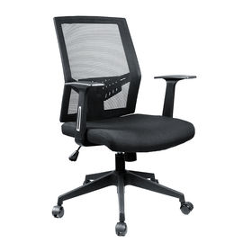 High Back Black Mesh Office Chair / Ergonomic Swivel Chair With Headrest