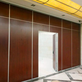 Soundproof Sliding Folding Partitions For Auditorium With Aluminum Frame MDF Finish