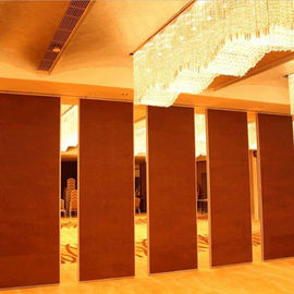 Banquet Hall Acoustic Movable Wooden Collapsible Partition Walls With Double Pass Door