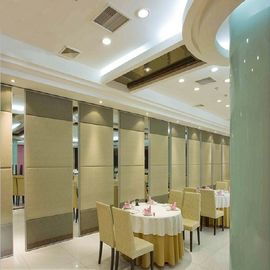 Wooden Operable Acoustic Movable Partition Walls / Hotel Banquet Hall Sliding Folding Partition