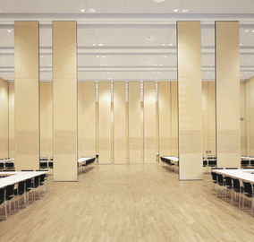 Banquet Hall Acoustic Movable Walls / Wooden Soundproof Sliding Room Folding Partitions