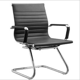 Ergonomic Black Leather Office Chair / Modern Swivel Computer Chair