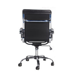 Middle Back Modern Manager Office Chairs Black Coating Sled Frame