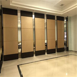 Restaurant Conference Room Wooden Sliding Folding Door Partition High Sound Insulation Easy Installation