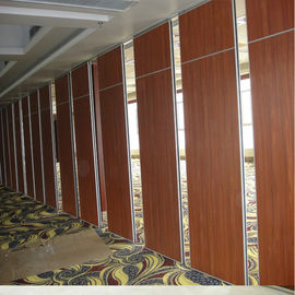 Banqueting Hall Sliding Partition Walls Door Soundproof Wooden With Fabric Surface