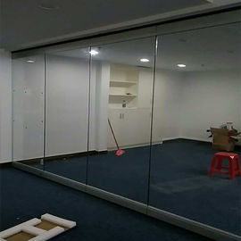 Movable Partition Walls Folding Glass Frameless Aluminium Glass Partition