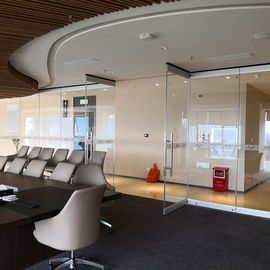 Frameless Glass Office Furniture Partitions Operable Walls For Conference Room
