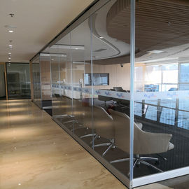 Frameless Glass Office Furniture Partitions Operable Walls For Conference Room