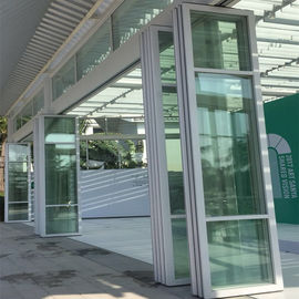 Folding Glass Movable Partition Wall Active Sliding Aluminium With Partition Belt Mobile Partition Wall For Lobby Aisle