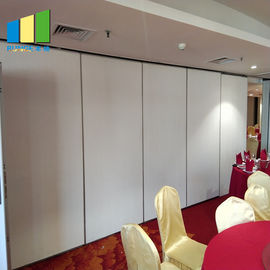 Aluminum Profile Automatic Electrical Movable Partition Walls Wooden Panels For Office