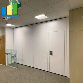 Aluminum Profile Automatic Electrical Movable Partition Walls Wooden Panels For Office