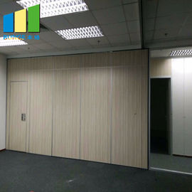 Office Wooden Soundproof Mobile Acoustic Partition Folding Wood Doors