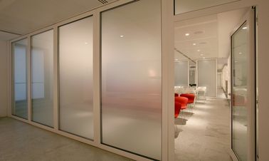 Movable Partition Walls Flexible Frosted Glass Room Dividers For Office