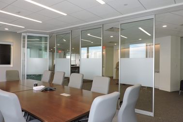 Movable Partition Walls Flexible Frosted Glass Room Dividers For Office