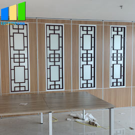 Acoustic Room Dividers Aluminum Partition Door With Grill Glass Design For Hotel