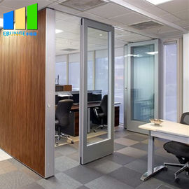 Customized Sound Proof Partitions Half Glass Wall Partition With Multi Color