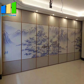 Restaurant Movable Acoustic Room Dividers Leather Painting Finish Partition Wall