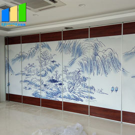 Restaurant Sliding Sound Proof Partitions Leather Painting Finish Partition Wall